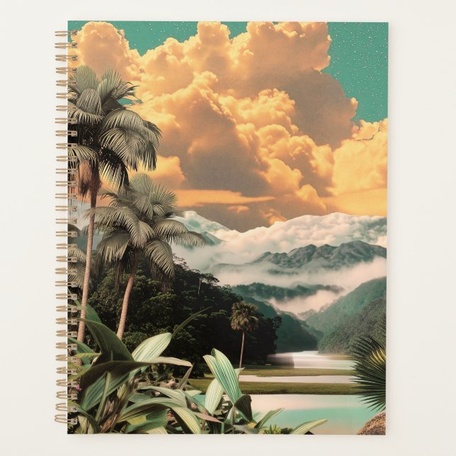 Agenda Vale Tropical Surreal com Palmeiras (Frente)