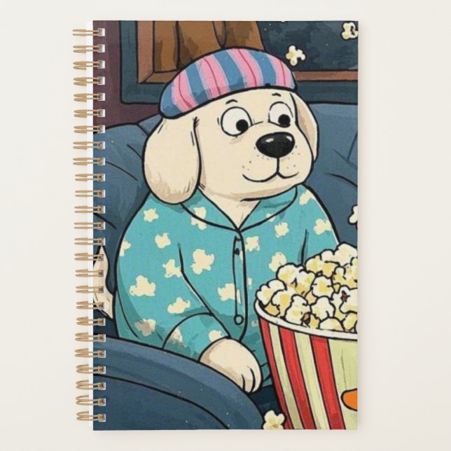 Agenda Vamos ficar em casa e pedir cães de animação da Pu (Frente)