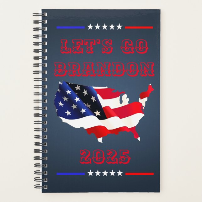 Agenda Vamos Personalizado VAI BRANDON Trump 2025 Semanal (Frente)