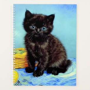 Agenda Van Gogh Black Kitten com Yarn