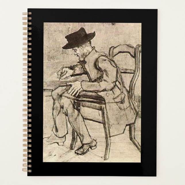 Agenda Van Gogh - Homem Escrevendo, À Esquerda, (Frente)