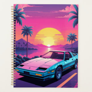 Agenda Vaporwave Futurística - Planner De Automóveis Desp