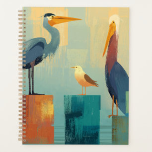 Agenda Várias aves marinhas presas em estacas