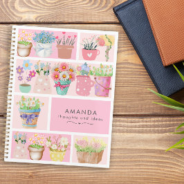 Agenda Vasos de flores elegantes rosa moderno bonito