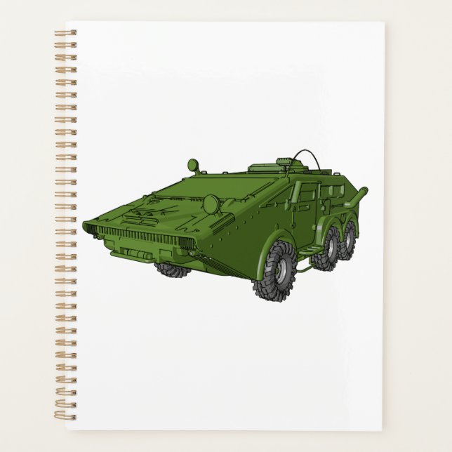 Agenda Veículo Militar Blindado Verde (Frente)