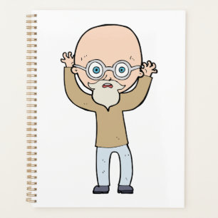 Agenda Velho Careca Engraçado e Excêntrico com Barba