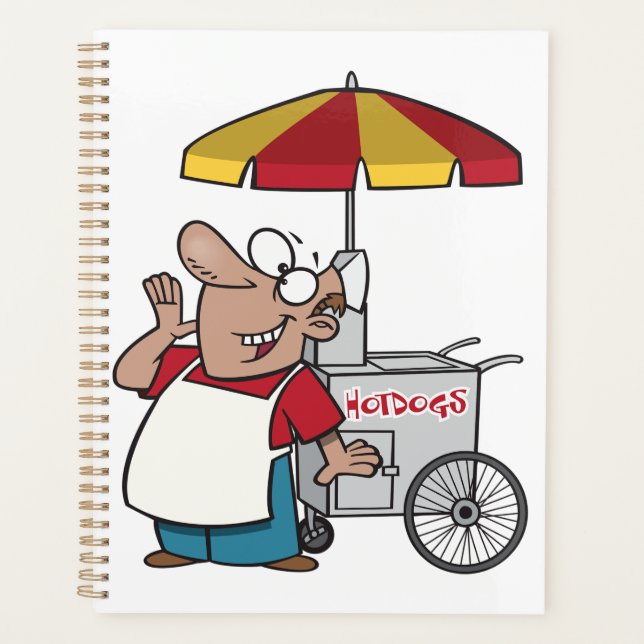 Agenda Vendedor de Carrinho de Cachorro Quente Comida de  (Frente)