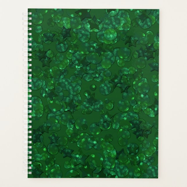 Agenda Verde, confete, brilho (Frente)