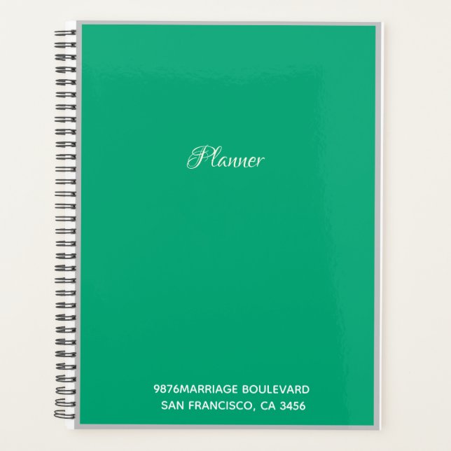Agenda Verde Esmeralda  (Frente)