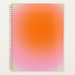 Agenda Verde limão de gradiente colorido cor-de-rosa lara<br><div class="desc">Design de gradiente - Efeito Aura - Ombre Verde limão,  Rosa e Laranja.</div>