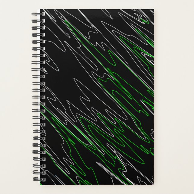 Agenda Verde Preto Marbled (Frente)