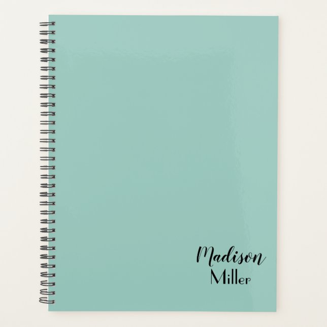 Agenda Verde simples personalizado (Frente)