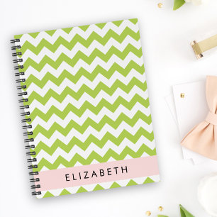 Agenda Verde Zigzag, Verde Chevron, Seu Nome