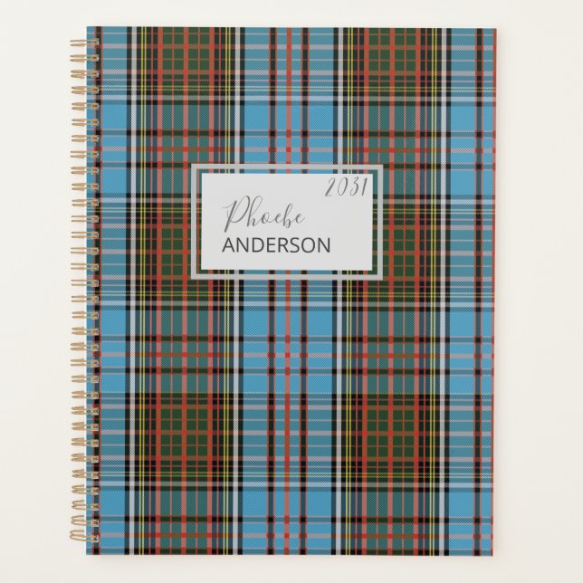 Agenda Verificação de Xadrez Personalizada do Tartan Clan (Frente)