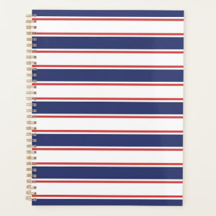 Agenda Vermelho e Marinho Azul Náuticos
