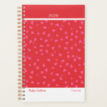 Vermelho Floral Moderno Alegre