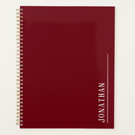 Agenda Vermelho minimalista monograma