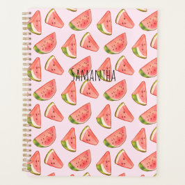Agenda Verões: Watercolor Watermelon Slices