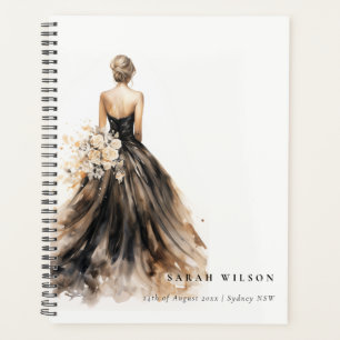 Agenda Vestido de Noiva Aquarela Black Blush Festa de Noi