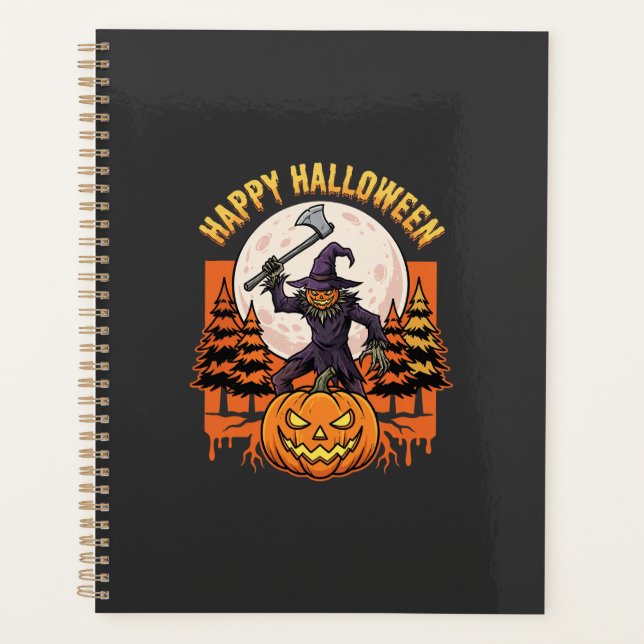 Agenda Vetor de Espantalho de Jack O Lantern do Dia das B (Frente)