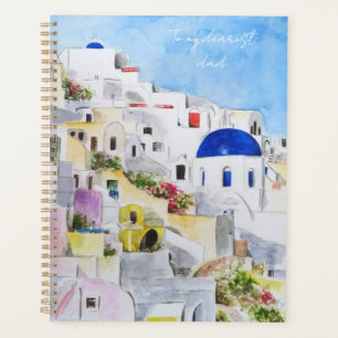 Agenda viagem de grécia de paisagem de Oia Fira