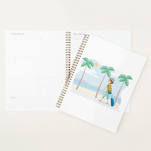 Agenda Viagem de praia do viajante de férias tropicais