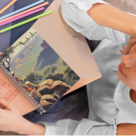 Agenda Viagens vintage Poster Austrália, personalizável