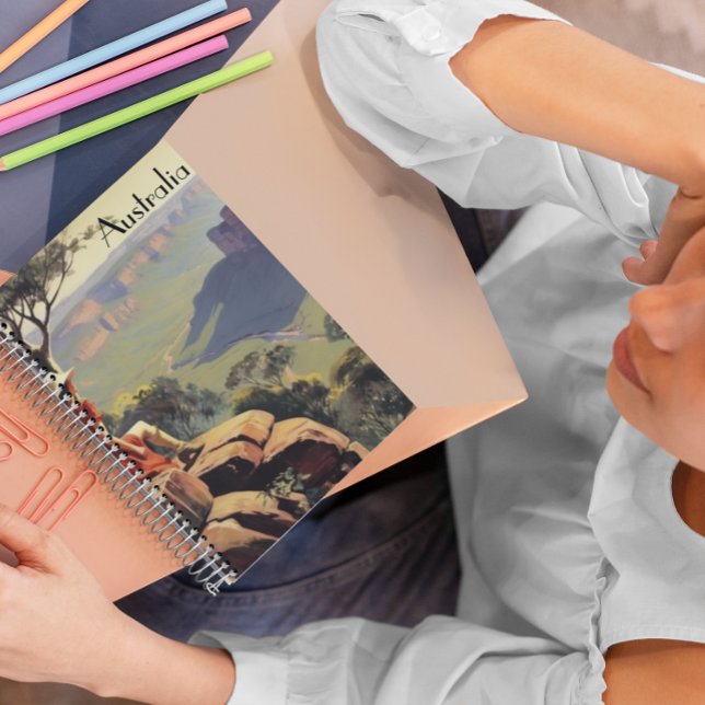 Agenda Viagens vintage Poster Austrália, personalizável (Criador carregado)