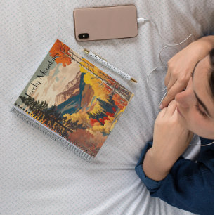 Agenda Viagens vintage Poster Rocky Mountain, personalizá