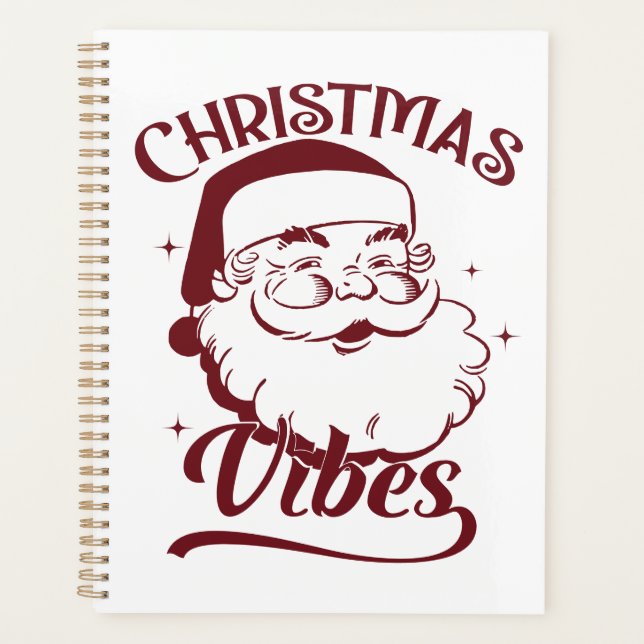 Agenda Vibrações de Natal Design Vintage (Frente)