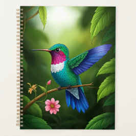 Agenda Vibrant Hummingbird Among Leaves