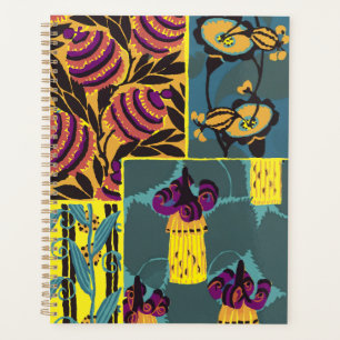 Agenda Vibrante Estilo Maximalista com Estampa Floral Rox