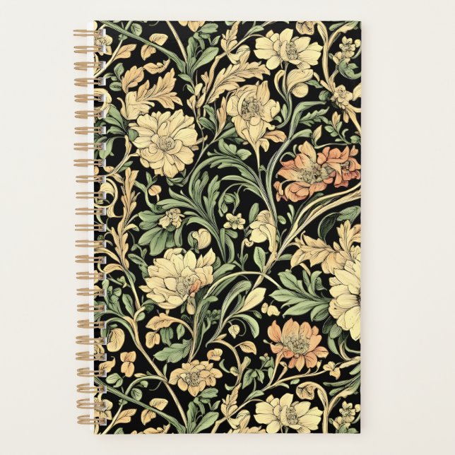 Agenda Victorian-style floral pattern  (Frente)