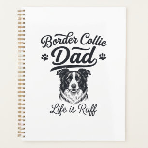 Agenda Vida de Pai Border Collie é Difícil Camiseta Vinta