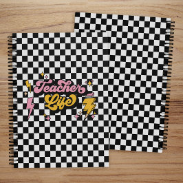 Agenda Vida dos professores preto e branco com verificaçã