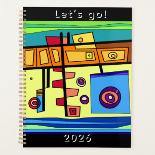 Agenda Vida Submarina Laranja Amarelo Azul Verde