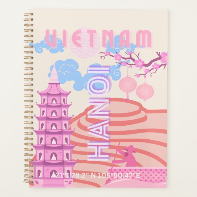 Agenda Vietnã, Viagem Art, rosa (Frente)