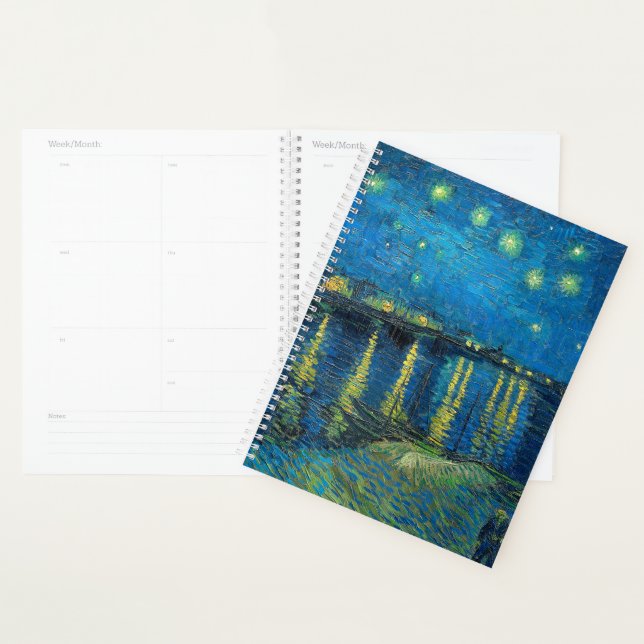 Agenda Vincent Van Gogh Noite Estrelada Sobre o Ródano (Exibição)