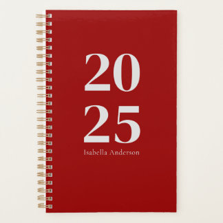 Agenda Vinho Tinto Quic Moderno Personalizado Mensalmente