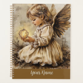 Agenda Vintage Angel Planner - Personalize Your Name