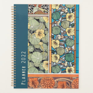 Agenda Vintage Art Deco Floral Grande Semanal