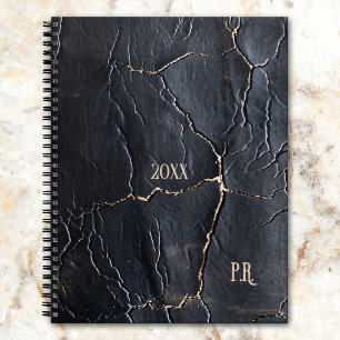 Agenda Vintage Black Leather