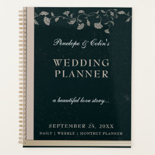 Agenda Vintage Black Tan Biblioteca Cobrir Casamento