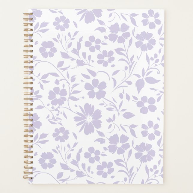 Agenda Vintage Bloom Lavanda Empoeirada - Neutro (Frente)