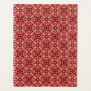 Agenda Vintage Boho Geométrico Padrão Floral