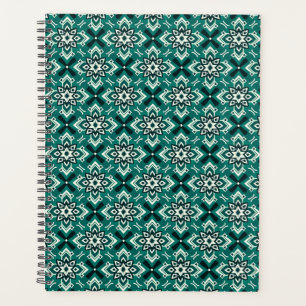 Agenda Vintage Boho Geométrico Padrão Floral