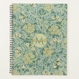 Agenda Vintage Botânica Floral Teal e Verde