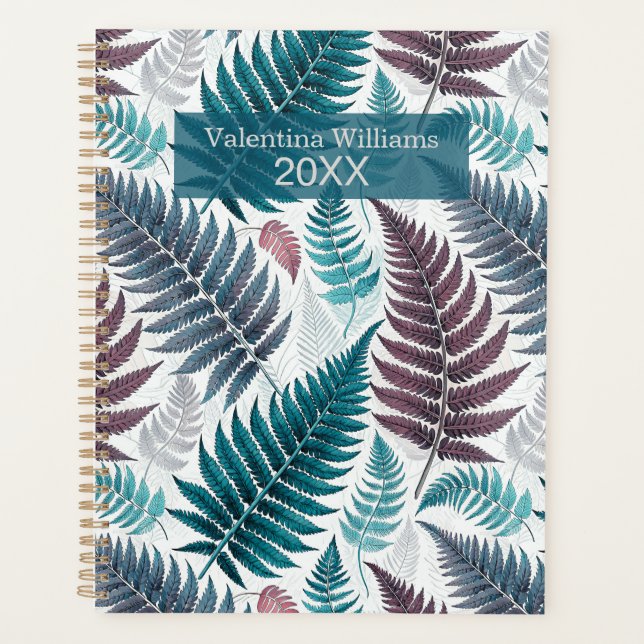 Agenda Vintage Botanical Fern Monogram (Frente)