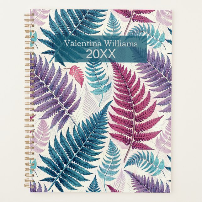 Agenda Vintage Botanical Fern Monogram (Frente)