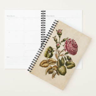 Agenda Vintage Botanical Floral Rosa